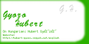 gyozo hubert business card